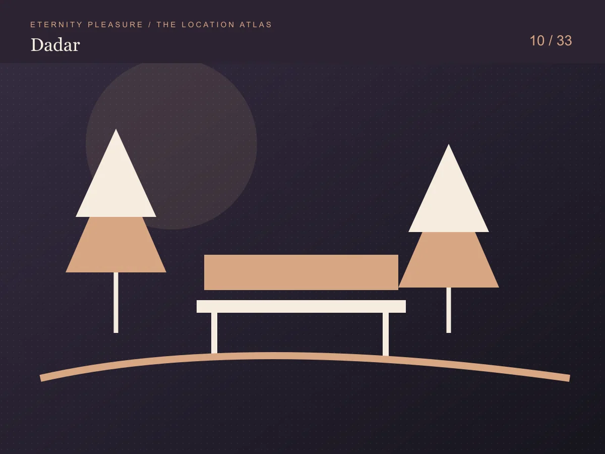 Original Dadar city illustration: Meet in the middle, stay for the conversation.